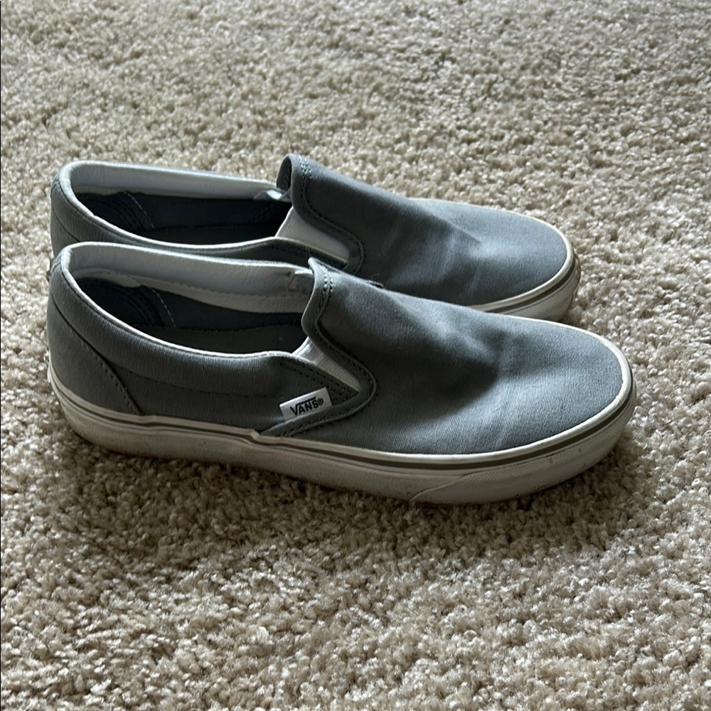 Vans Gray Flats Slip-On Shoes